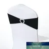 50pcs Spandex Stretch Wedding Chair Sashes Band Heart Shape Buckle Wedding Banquet Party Decoration Chair Sash White Black Factory price expert design Quality