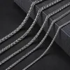 Teamer Woven Link Rope Chain Unisex Wheat Chain Men's Chain Necklace Woven Stainless Steel Necklace Heavyweight Punk Jewelry