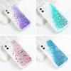 Étui de téléphone Liquid Dynamic Quicksand pour Iphone 12 Étuis Glitter Fundas Iphone 11 Pro Max Mini XR 7 8 SE 2021 X XS 6 6s Plus Couverture nouvellement livraison directe gratuite