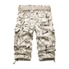 Baumwolle Herren Cargo Shorts Sommer Mode Camouflage Männlich Multi-Pocket Casual Camo Outdoor Tolling Homme Kurze Hosen 210716