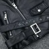Women's Vests Women's Women Motorcycle Biker Sheepskin Leather Waistcoat Zipper Short Genuine Vest Sleeveless Jacket Plus Size 4XL