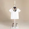 New Children's T-Shirt Bambini per ragazzi A Boy Kids Kid's Shirts Child Baby Bambino Bambino a strisce Plaid TEE Tops Abbigliamento Short Q0716