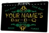 LX1274 LX1049 Your Names Light Sign Bar B Q Hot Food Cold Beer Good Times Dual Color 3D Engraving