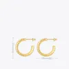 ENFASHION C-shaped Piercing Earring Women Gold Color Cute Earrings 2021 Stainless Steel Kolczyki Fashion Jewelry Party E1229