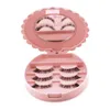 Storage Bottles & Jars Plastic Cute Bow False Eyelash Box Makeup Cosmetic With Mirror Case Organizer Bowknot Fashion Cosmetics Tool#W