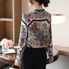 Vintage Frankrijk Stijl Women Blouses Flower Printing Shirts Spring Summer Lange Mouw Blouse vrouwelijke tops Blusas Mujer 210702