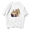 エンジェルオイル絵画Tシャツストリートウェア男性女性ヒップホップTシャツヴィンテージTシャツ半袖コットンカジュアルファッショントップスTEES 210603