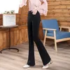 Estilo Mulheres Bonito Slim Branco Calças Flared Estiramento Fino Fino Preto Flare Denim Jeans S para 3XL Venda Drop 210809