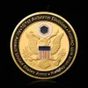 Pièce de monnaie plaquée or, 5 pièces, Non magnétique, Division aéroportée américaine 101St, défi de l'armée de l'air, 157quot012quot, opération irakienne 2750847