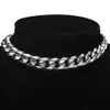 Hiphop Miami Cuban Link Chain Halsband 5/8 / 10mm Tjock Guldfärg StainlSteel Långkedjor för män / Kvinnor Smycken Dropshipping x0509