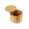 Bamboo Seasonings Box Kitchen Salt Pepper Spice Cellars Storage Container with Swivel Magnetic Lids Kitchen Tools RRD11369