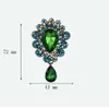 Retro Crystal Water Drop Brosch Pins Dress Suit Brosches Corsage Women Fashion Jewelry Will and Sandy Gift