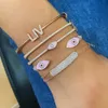 cute lovely lucky girl women Turkish evil fashion jewelry open adjusted cz eye bangle bracelet