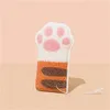 ファッションバスプーフタオル素敵な猫の足形のボディクリーニングシャワーミット赤ちゃんのための布