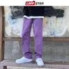 Jean Baggy Vintage violet pour hommes, pantalon en Denim taille basse Y2k, jambes larges et droites, Streetwear, grande taille 273Y