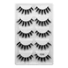 Partihandel 5 par Ögonfransar Luxury Packing Eyelash Fluffy Naturliga långa ögonfransar Set Tjocka Fluffy Make Up Tools