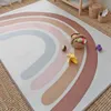 Tappetino da gioco per bambini arcobaleno Tappetino per bambini Tappeto strisciante Tappeto per bambini Tende per bambini Coperta Camera da letto Soggiorno Decoratioin Puntelli pografici 210724