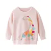 Metri di salto Felpe arcobaleno per ragazze per bambini Abbigliamento in cotone che vende Unicorn Toddler Sport Top Autunno Primavera 210529