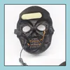 Festive Supplies Home & Garden El Wire Glow Skl Face Glowing In The Dark Horror Mask Adjustable Flashing Halloween Party Masks Dbc Vt0725 Dr