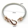 Bracciale in acciaio al titanio bicolore ganci gioielli di moda braccialetti con ciondoli amore infinito braccialetti per donne Q0717