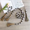 Newsurural Wood Beas Beas TassEl Висит подвесной фермерский дом Decor Ins Inordic Creative Chemp веревка из бисера детей дома декоративный 3шт / комплект EWC7161