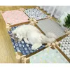 猫のベッド家具の上昇ベッドハンズハンモックの耐久の木のキャンバスラウンジ小さな犬の猫ペットの供給