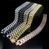 15 MM Breite 8 8 86 Zoll Lange Uhrenkette Armband Armband Für Männer Golden Schwarz Edelstahl Jungen Schmuck Drop2834