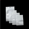 8*13 cm weiß/durchsichtiger Kunststoff-Reißverschluss-Verpackungsbeutel mit Reißverschluss, Einzelhandel, 200 Stück, selbstklebende Poly-Verpackung mit Reißverschluss und Aufhängeloch, hohe Qualität