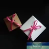 Bomboniere romantiche Decor Farfalla Caramelle fai-da-te Biscotti Scatole regalo in carta Kraft Scatola per caramelle nuziali con nastro per feste