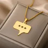 Pendant Necklaces Hip Hop Punk Necklace For Men Women Classic Dialog Box Charm Choker Goth Fashion Jewelry Gift Whosale