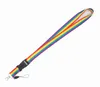 10pcs Arcobaleno Cinghie per telefoni cellulari Favore di partito Cordini per collo per chiavi Carta d'identità Supporto USB per cellulare Hang Rope fettuccia RRE12053