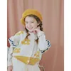 RJ Yeni Sonbahar Kış Çocuk Kazak Erkek Kız Sevimli Şerit Örgü Hırka Bebek Çocuk Pamuk Dış Giyim Giysileri Toyder 210308