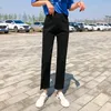 Plus Größe hohe Taille Jeans Frau Straight Denim Hosen Schwarz weiß Beige Mutter Frauen koreanische Mode Sommergewaschenen Quasten 210302