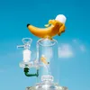 14mm Female Joint Glass Bong Unique Bongs Heady Mini Banana Hookah Shape 8 Inch Oil Dab Rig Showehead Perc Water Pipes With Bowl