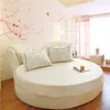 el Round Bedding Spannbettlaken mit Gummiband, romantischer Matratzenbezug, Durchmesser 200 cm–220 cm, 220225