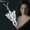 Prinsessan Halsband S925 Sliver Lotr Arwen Evenstar 7 Kristaller Hängsmycke Twilight Star Women Jewelry Anniversary Gift