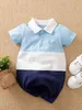 Yiering Baby Boy Colorblock Polo Neckロンパース