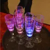 6Pcs/lot Water Liquid Activated Flashing Wine Champagne Flute Glasses Light-up Cups Bar Accessories Kitchen Decorations Supplies