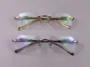 Nouveau design de mode Lunets de cadre optique 36456512 Small Irrégulettes sans cadre en cristal sans cristaux Crim Crystal Animal Leg Retro Classic271M