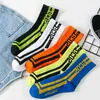 5 paires chaussettes femme sport lettres marée mode Skateboard coton Hip Hop vent Harajuku Calabasas femmes Calcetines