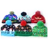 Men Women Baby Knitted LED light Beani Christmas hat with Light