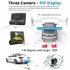 Nuovo DVR per auto da 4.0 pollici 3 fotocamere con obiettivo Dash Camera doppia lente con telecamera per la retromarcia Videoregistratore Dash Cam Registratore automatico DVR CSV