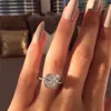 Choucong Pierścień obietnicy 925 Sterling Srebrna poduszka Cut 3CT Diamond Reagement Wedding Pierścienie dla kobiet mężczyzn biżuterii248z