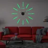 Muurklokken lichtgevende klok gloed 100cm grote hangende DIY digitale rustige gloeiende thuis kunst woonkamer moderne decoraties