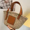 Evening Bags Weave Large Tote Bag 2021 Summer Quality Straw Dam Designer Handväska High Capacity Beach Resekorg