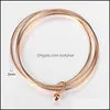Link Bracelets JewelryLink Chain 585 Rose Gold drievoudige gelaagde armbanden manchet voor vrouw
