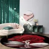 Tapijten Rose Flower Swan Lake Reflection Round Rug voor Woonkamer Woondecoratie Kinderen Kinder slaapkamer Rugs Mats