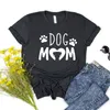 Women's T-Shirt Dog Mom Owners Shirt Gift For Lovers Women Cute Casual T Summer Lady Tees Tops Plus Size