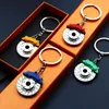 Mixed Colors Piston Turbo Brake Keychain Wheel Caliper Metal Keyfob Sleeve Bearing Spinning Auto Holder Car Engine