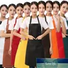 Moda Pendurado Pescoço Macacão Cozinhar Cozinhar Avental Para Mulher Homens Chef Garçom Café Shop BBQ Cabeleireiro Multi-funcional Aventais Preço de Fábrica Especialista Qualidade